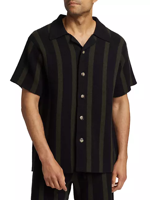 Shop Nanushka Ziko Striped Camp Shirt | Saks Fifth Avenue