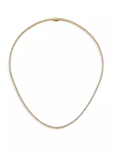 14K Gold & 4.29 TCW Diamond Tennis Necklace
