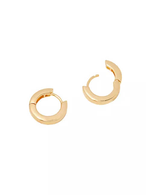 Shop brook & york Abigale 14K-Yellow-Gold Vermeil Huggie Hoop Earrings ...