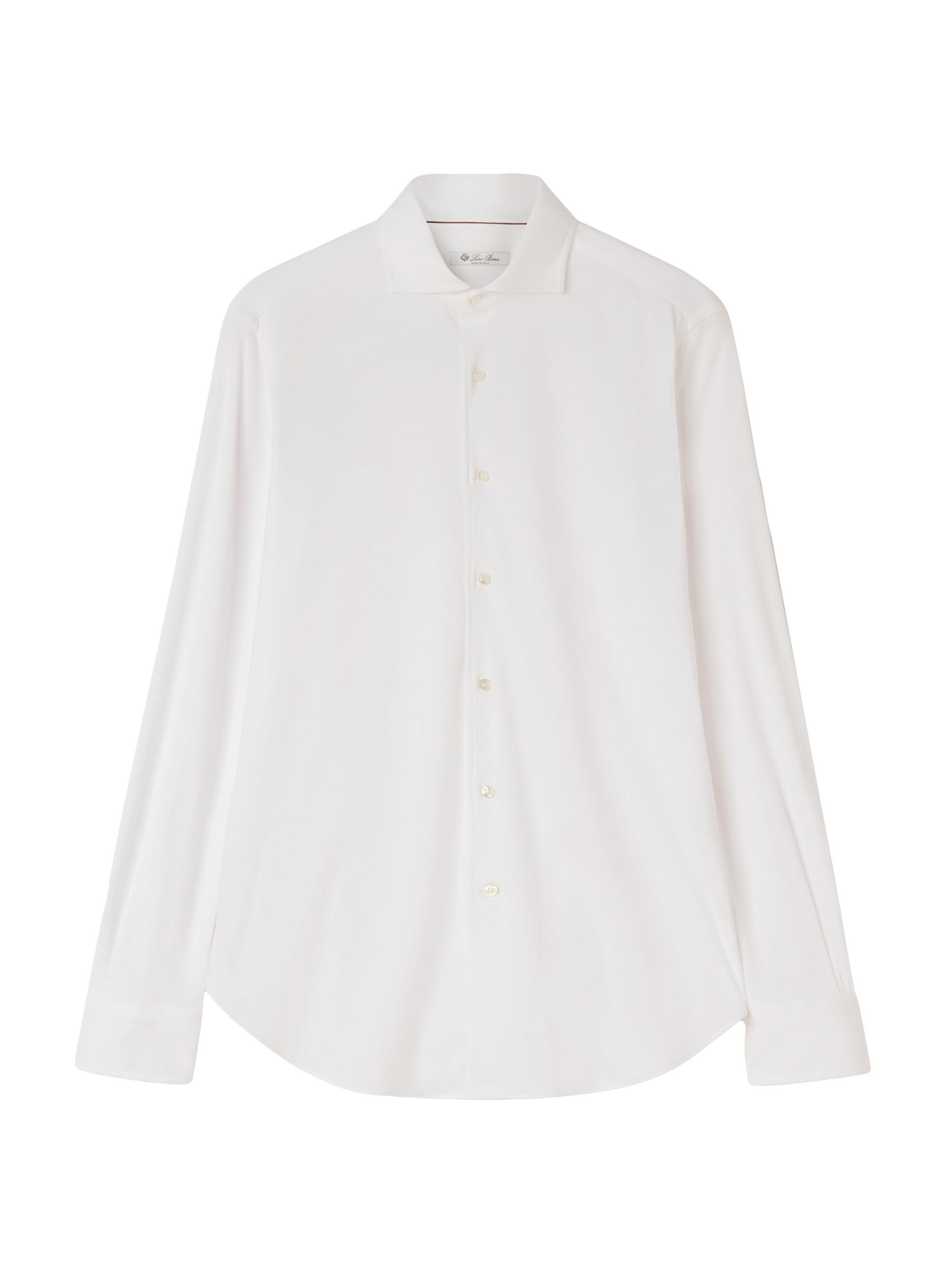 Solid Cotton Button-Front Shirt