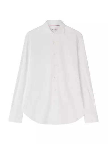 Solid Cotton Button-Front Shirt