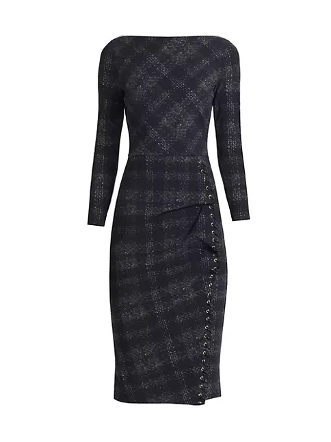 Shop Chiara Boni La Petite Robe Adlia Plaid Body-Con Midi-Dress | Saks ...