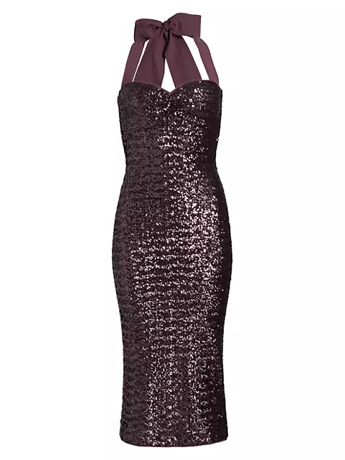 Shop Chiara Boni La Petite Robe Araich Sequin Midi-Dress | Saks Fifth ...