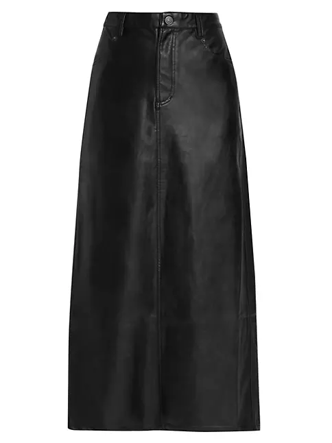 Shop Free People City Slicker Vegan Leather Maxi Skirt | Saks Fifth Avenue
