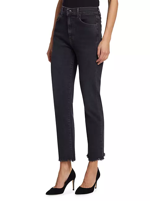 Shop Veronica Beard Joey Straight-Leg Ankle-Crop Jeans | Saks Fifth Avenue