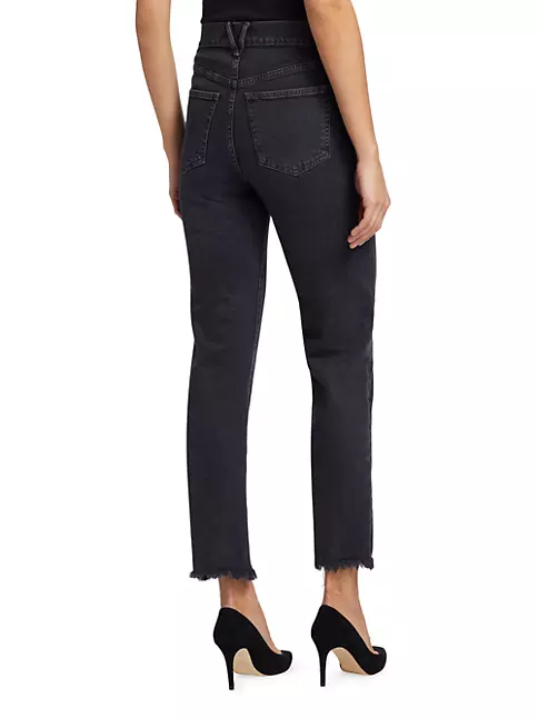 Shop Veronica Beard Joey Straight-Leg Ankle-Crop Jeans | Saks Fifth Avenue