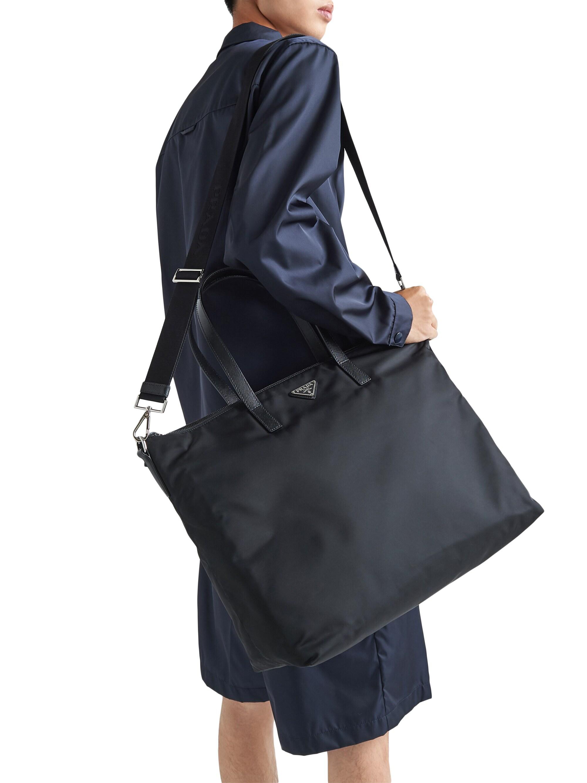 Re-Nylon and Saffiano Leather Tote Bag main image 1