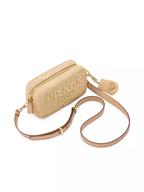 Shop Prada Raffia Shoulder Bag | Saks Fifth Avenue