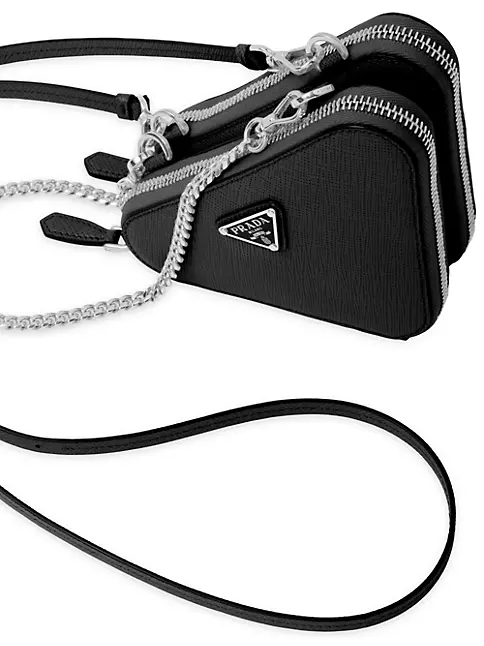 Shop Prada Saffiano Leather Mini Pouch | Saks Fifth Avenue