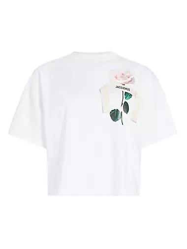 Le Bow Jersey Cotton Crop Tee