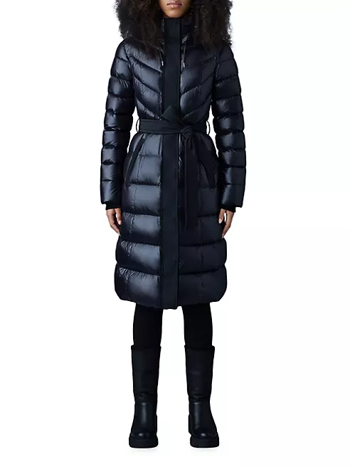 Shop Mackage Coralia Down Belted Puffer Coat | Saks Fifth Avenue