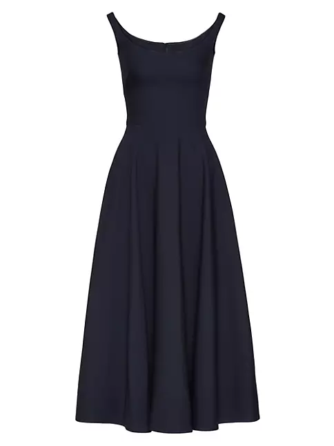 Shop Valentino Garavani Crepe Couture Midi Dress | Saks Fifth Avenue