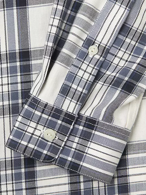 Shop Vince Ocean Plaid Button-Front Shirt | Saks Fifth Avenue