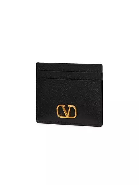 Vlogo Signature Grainy Calfskin Cardholder by Valentino Garavani