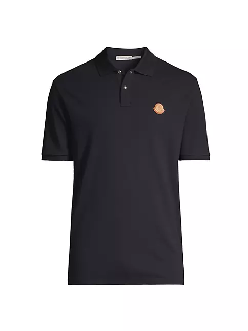 Shop Moncler Moncler Man Short-Sleeve Polo Shirt | Saks Fifth Avenue