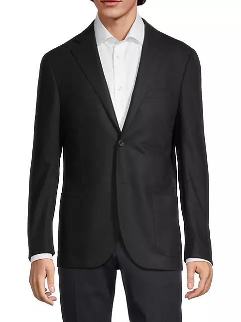 Shop Corneliani Wool Two-Button Suit Jacket | Saks Fifth Avenue