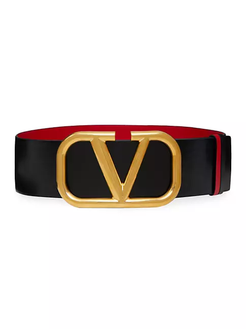 Valentino Garavani Vlogo Signature Calfskin Belt