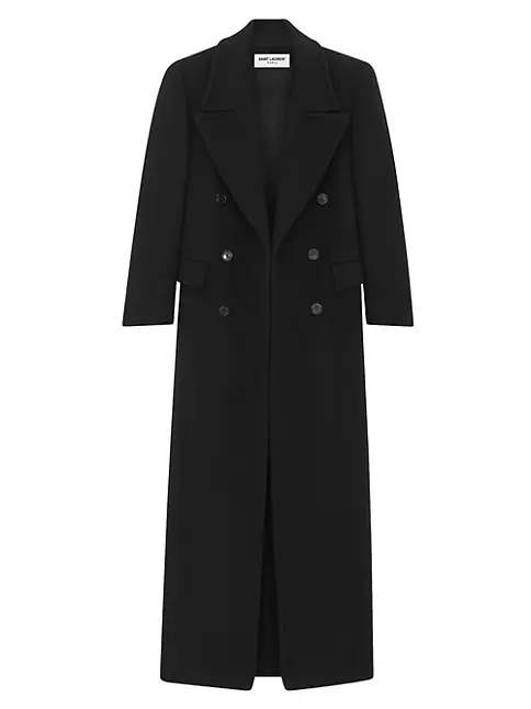 Shop Saint Laurent Oversized Coat in Wool | Saks Fifth Avenue
