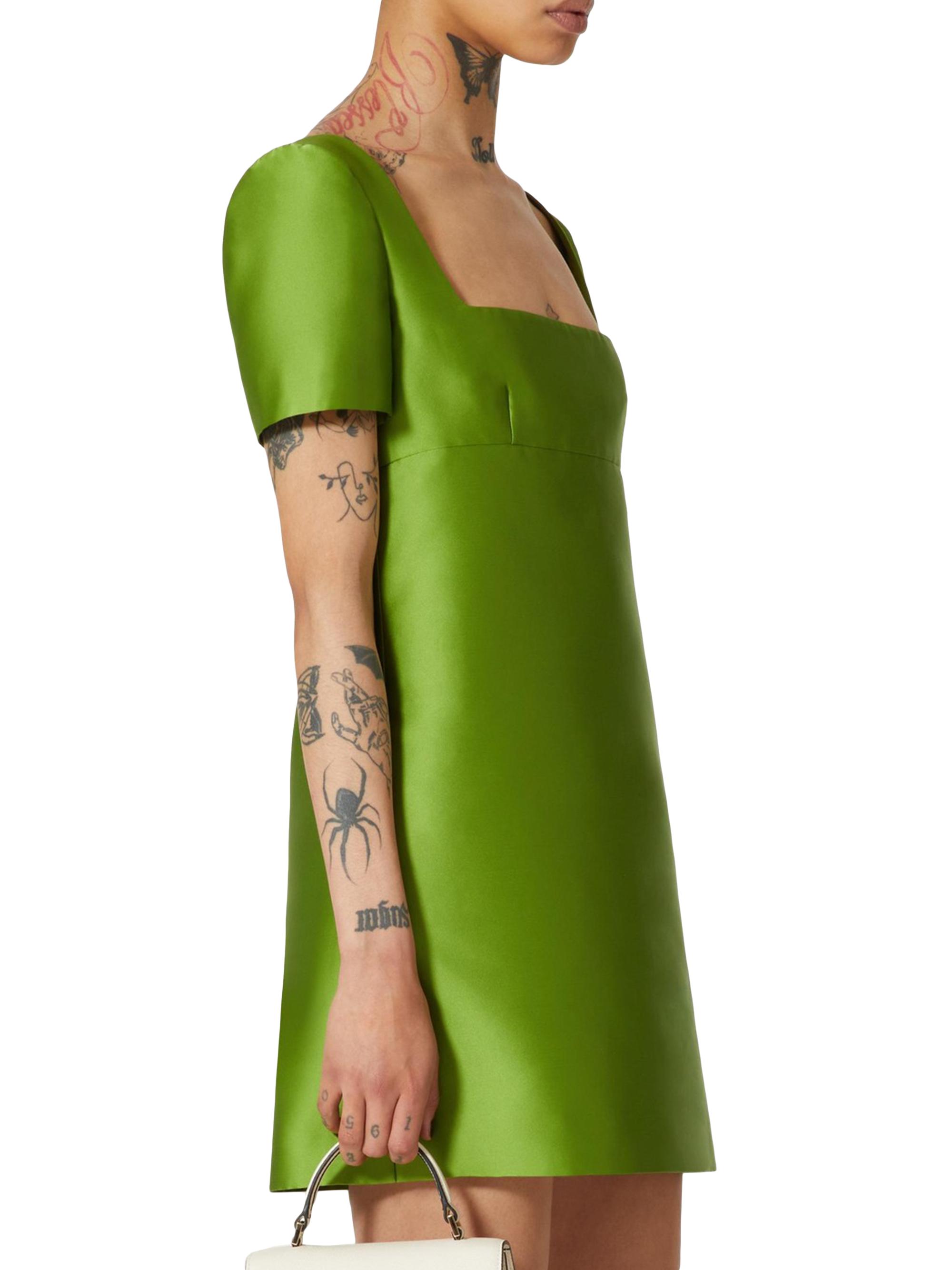 Short Dress In Techno Duchesse