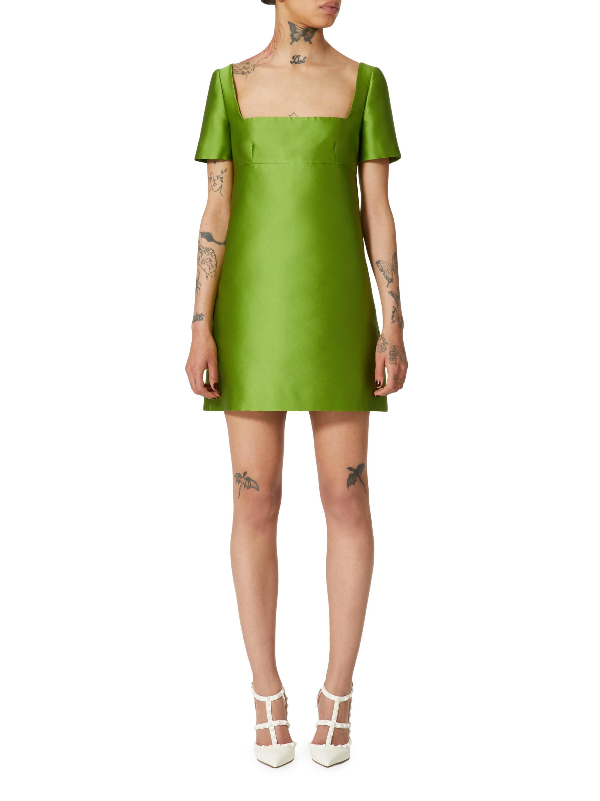 Short Dress In Techno Duchesse