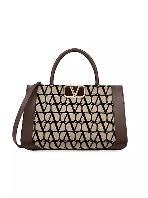 Medium Vlogo Signature Toile Iconographe Handbag for Woman in
