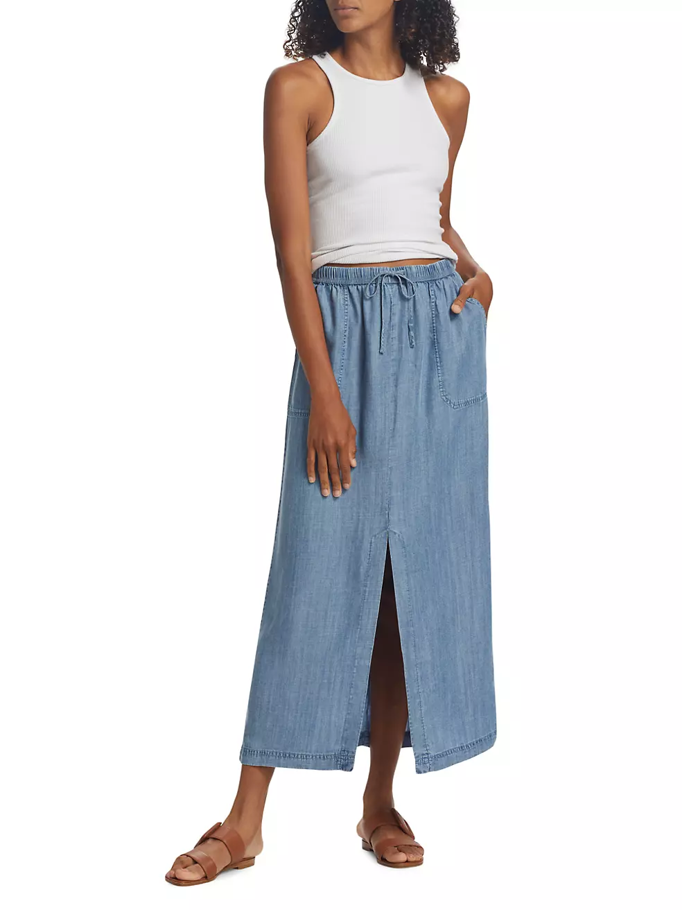 Shop Splendid Angie Denim Maxi Skirt | Saks Fifth Avenue