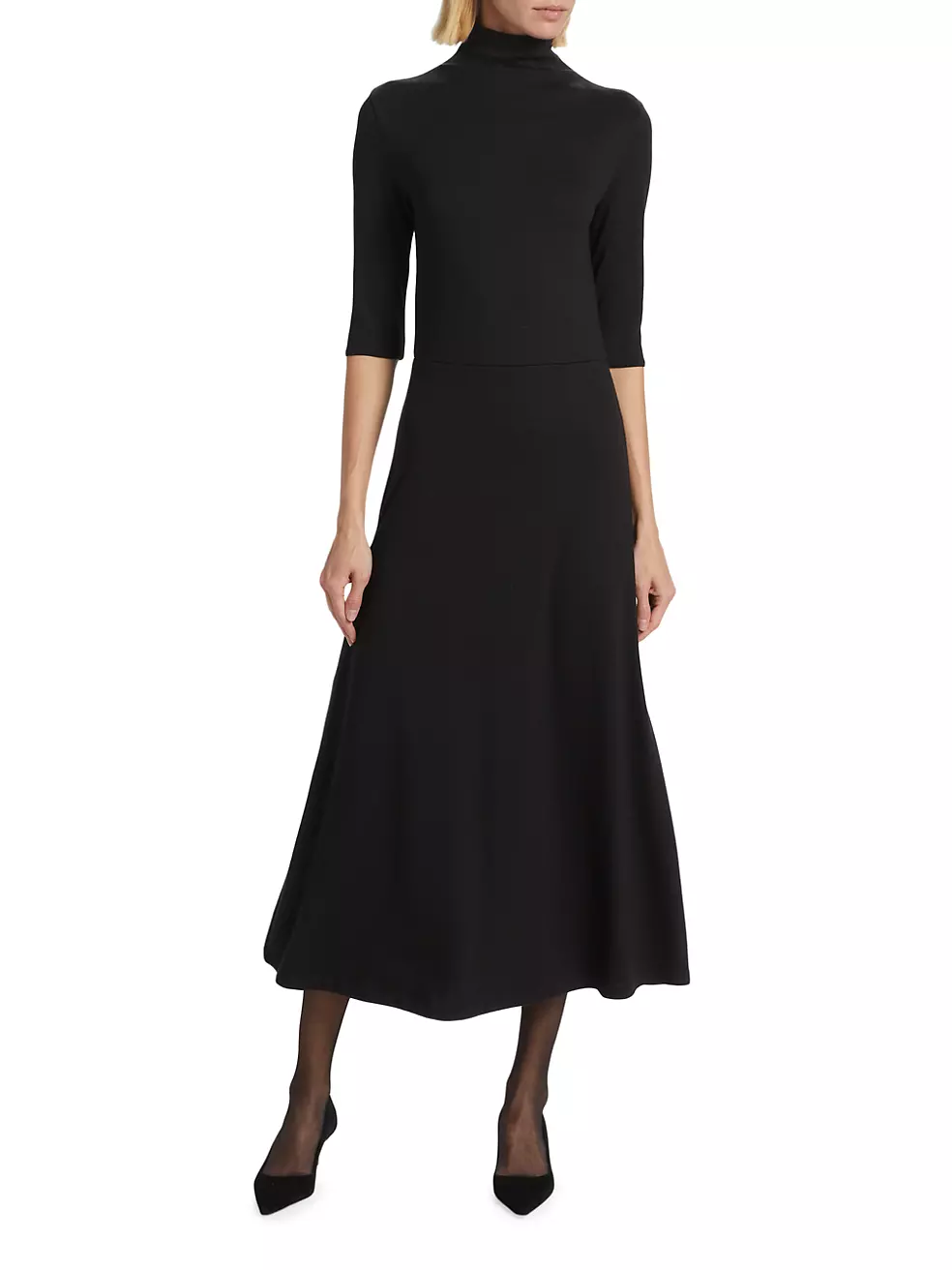 Shop Vince Turtleneck Knit Midi-Dress | Saks Fifth Avenue