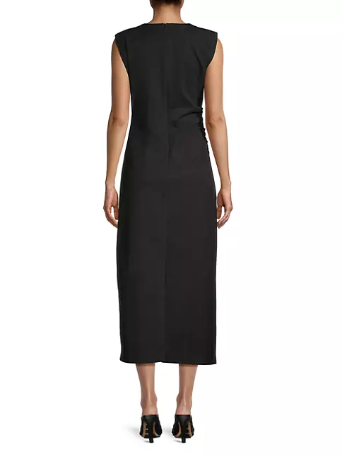 Shop Modern Citizen Iman Sleeveless Cotton-Blend Midi-Dress | Saks ...