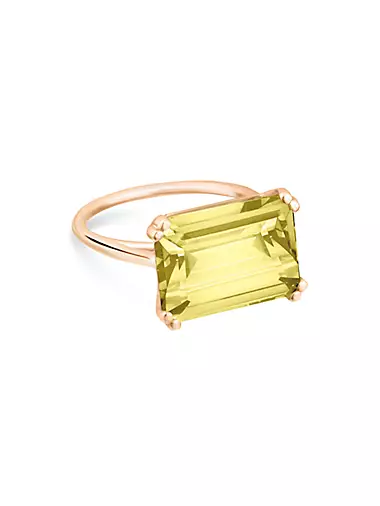Ginette NY 18kt Rose Gold Bliss Diamond Ring