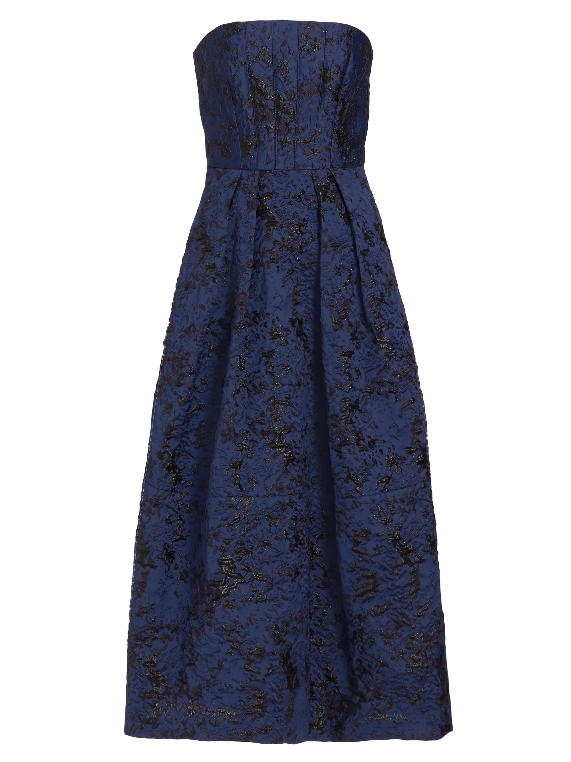 Monique Lhuillier Isabel Jacquard Midi Dress - Midnight Multi