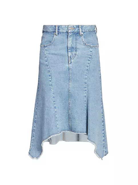 Shop Isabel Marant Nyda Handkerchief Denim Midi-Skirt | Saks Fifth Avenue