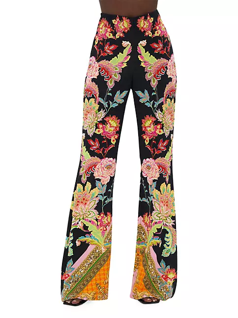 Shop Camilla Printed Jersey Flare Pants | Saks Fifth Avenue