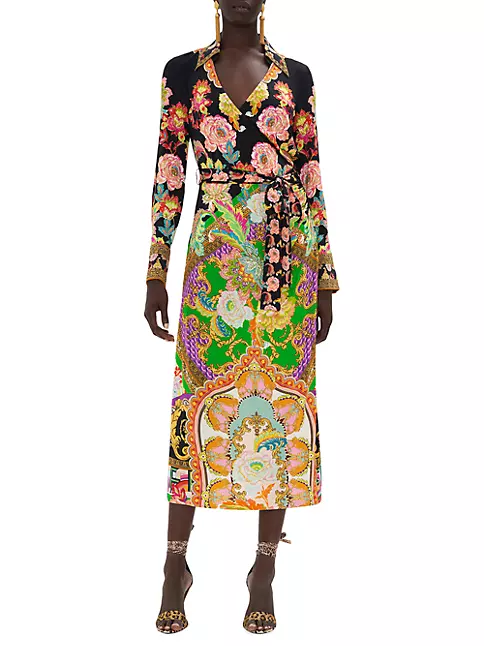Shop Camilla Printed Jersey Wrap Dress | Saks Fifth Avenue