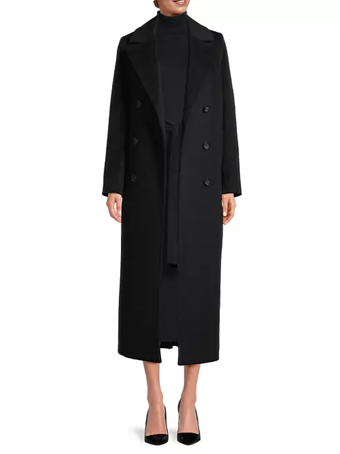 Shop Cinzia Rocca Double-Breasted Wool Coat | Saks Fifth Avenue