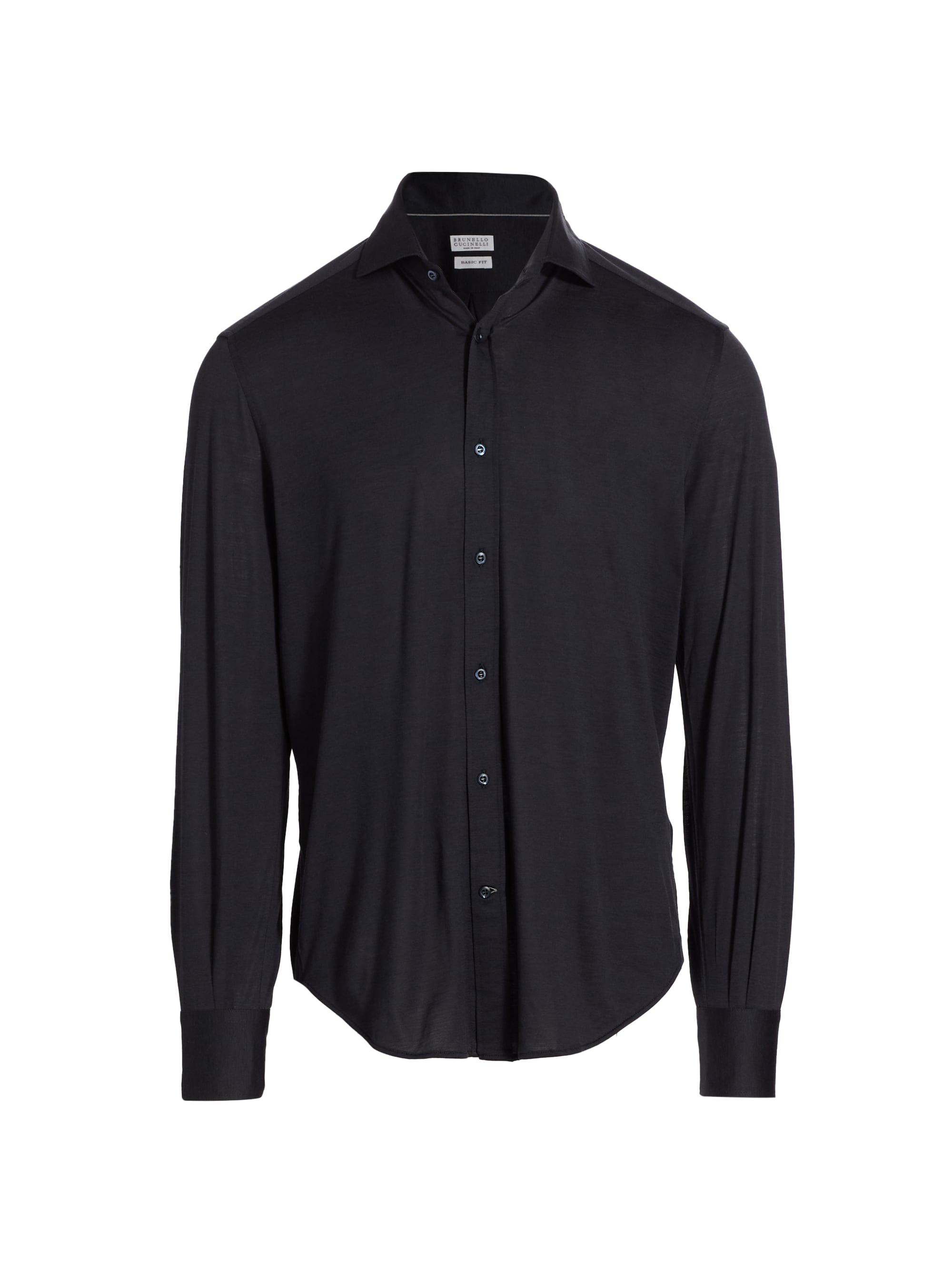 Silk & Cotton Long-Sleeve Shirt
