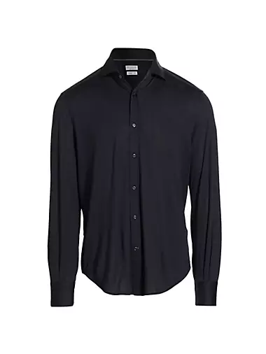 Silk & Cotton Long-Sleeve Shirt