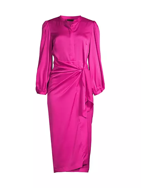 Shop Donna Karan New York Vintage Glam Satin Sarong Midi-Dress | Saks ...