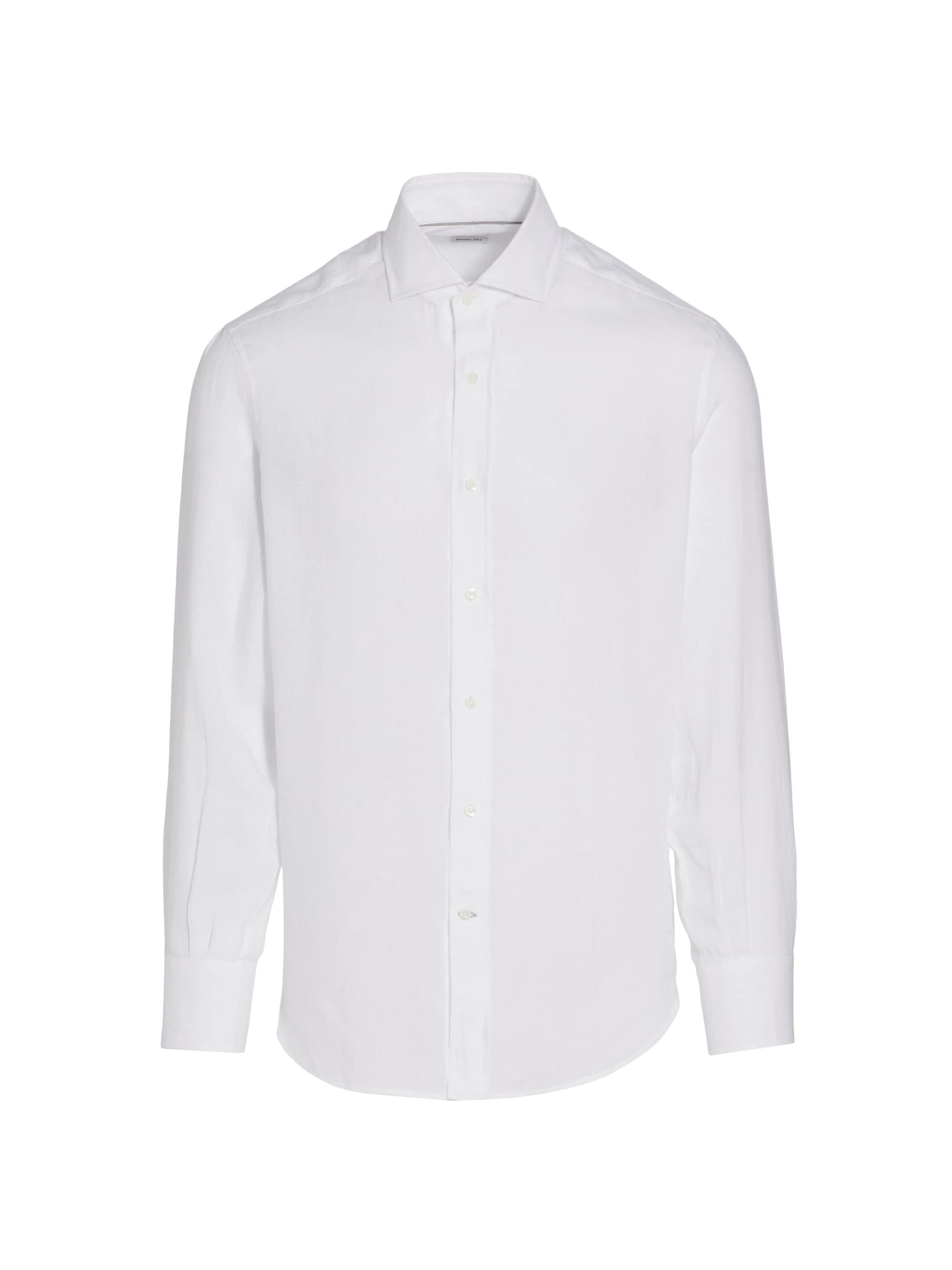 Linen Button-Front Shirt