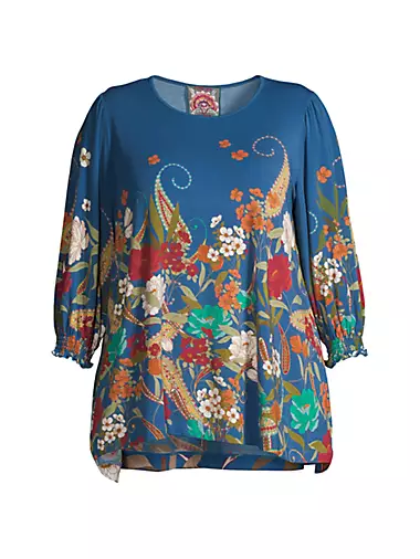 Tee Bee Paisley Floral Blouse