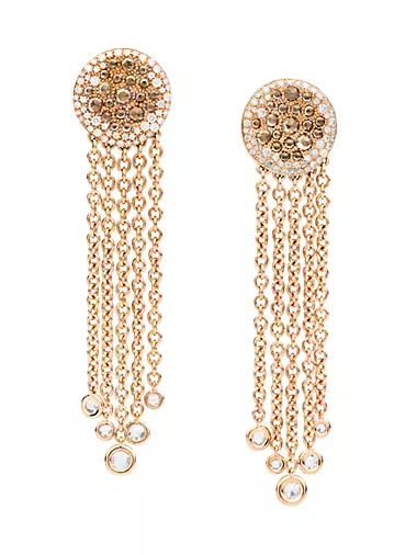 Sabbia 18K Rose Gold & 3.7 TCW Diamond Multi-Chain Drop Earrings