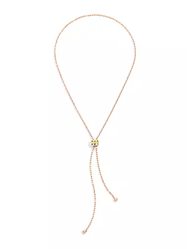 Iconica 18K Rose Gold & Peridot Lariat Necklace