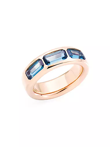 Iconica 18K Rose Gold & London Blue Topaz Ring