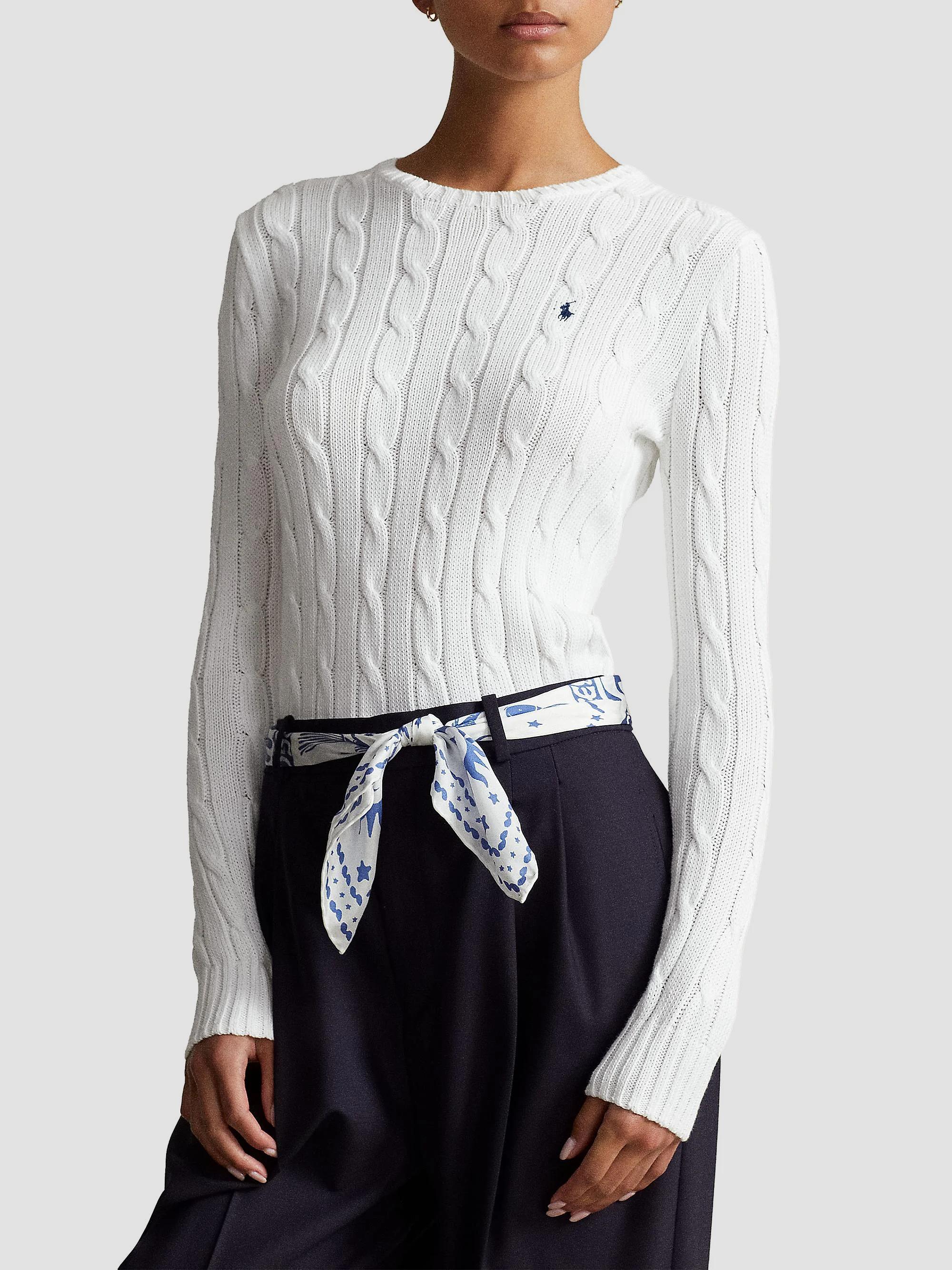 Julianna Cable Knit Logo Sweater