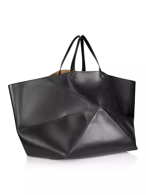 Origami Bag - Large Black + Gold Hardware