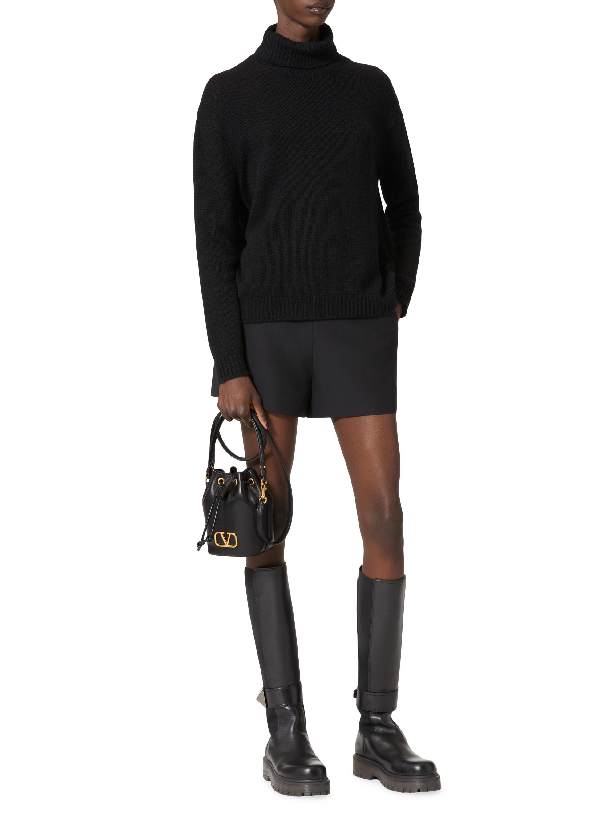 VLogo Signature Mini Nappa Lambskin Bucket Bag - Rose Sand