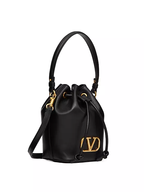Shop Valentino Garavani Mini Vlogo Signature Bucket Bag In Nappa ...