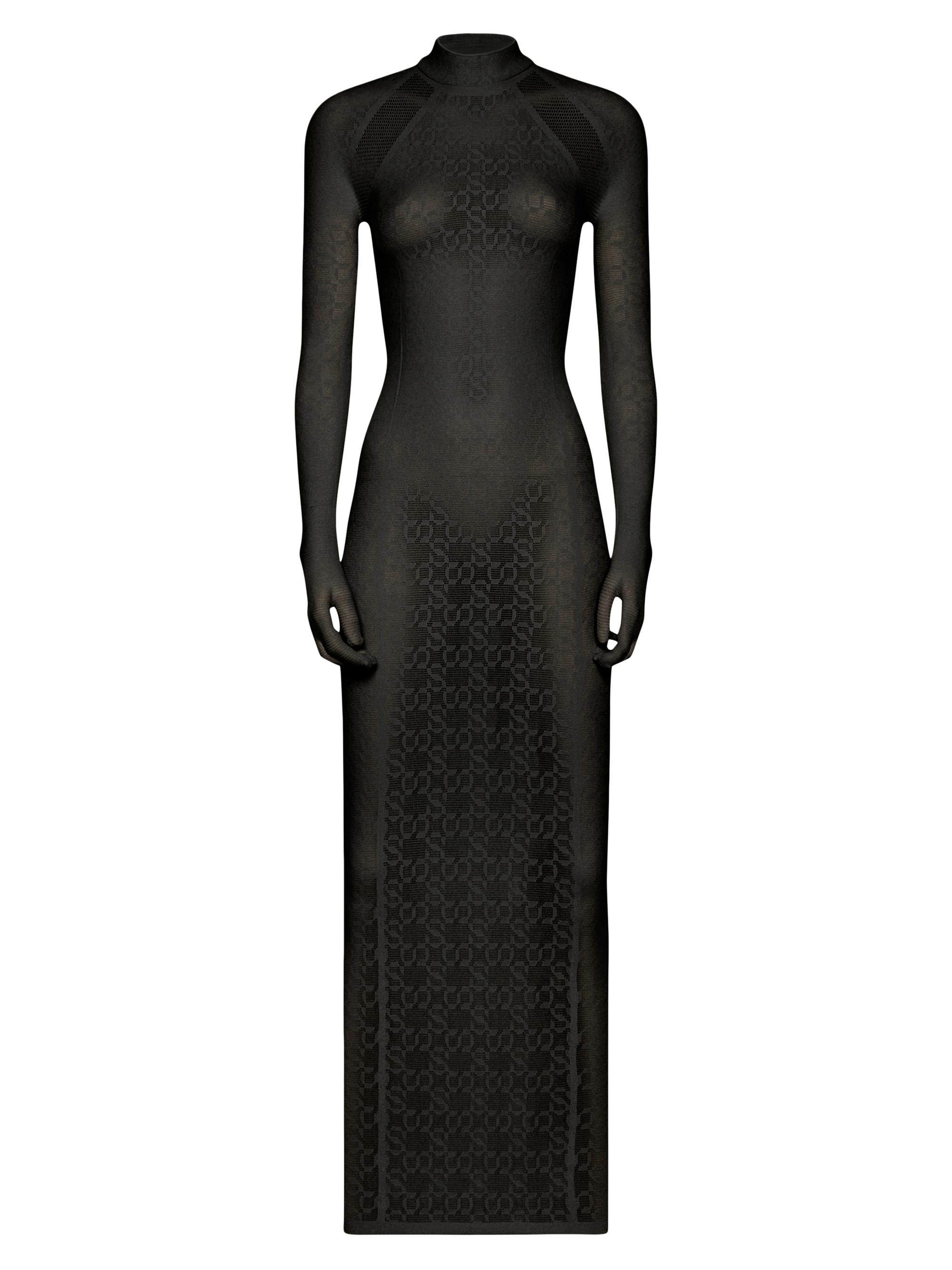 SIMKHAI x Wolford Semi-Sheer Logo Dress