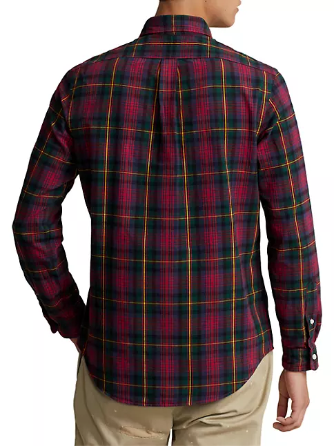 Shop Polo Ralph Lauren Classic Oxford Plaid Shirt | Saks Fifth Avenue