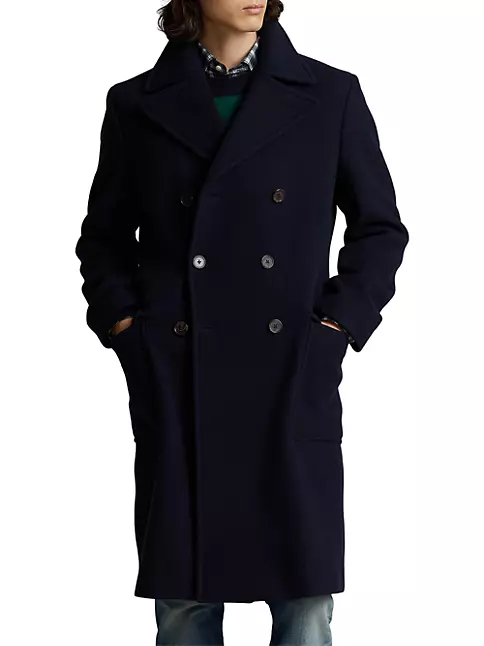 Shop Polo Ralph Lauren Wool-Blend Double-Breasted Topcoat | Saks Fifth ...