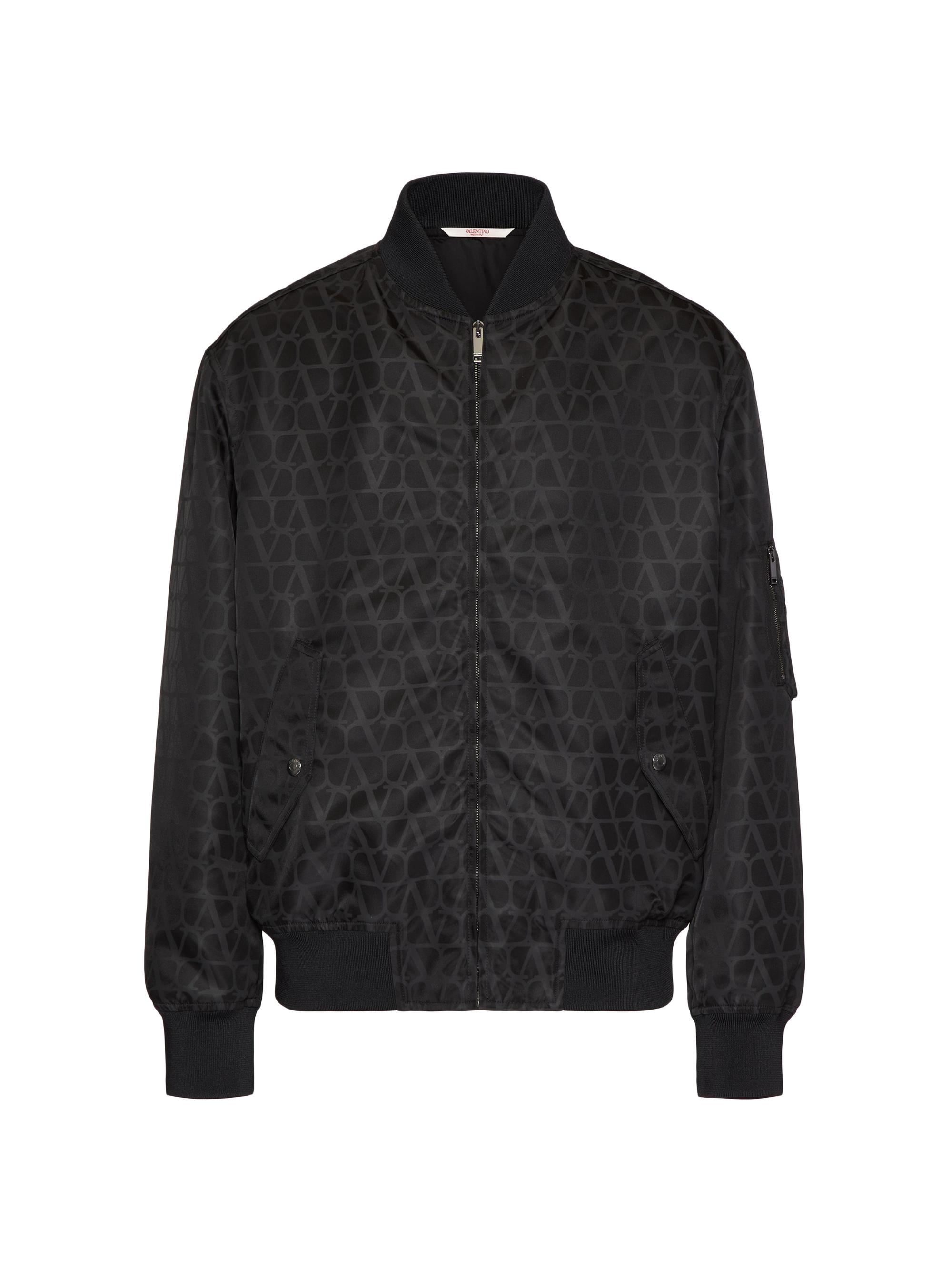 Nylon Bomber Jacket With Toile Iconographe Print